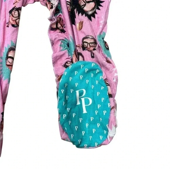 Posh Peanut Ruth Bader Ginsburg RBG Pajama Sleeper Bamboo Pajamas 6-9 months - Picture 2 of 6